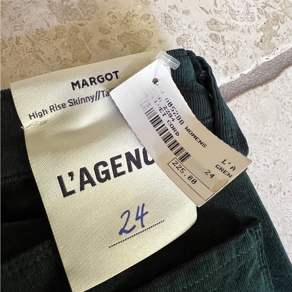 L’AGENCE Margot High Rise Skinny//Taille Haute Etroit in Dark Green - Picture 5 of 7